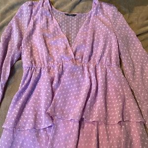 Purple polka dot dress